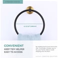 thumbnail image 4 of Angle Simple Towel Ring Swivel, Stainless Steel Hand Towel Holder Rack for Bathroom, Black and Gold, 4 of 8