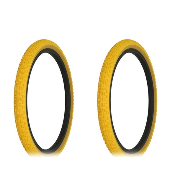 Two Bike Tire 20 x 1.75 Yellow/Gum Side Wall HF-143G.