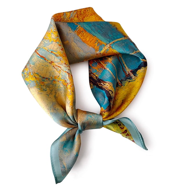 Bufanda PoeticeHome de seda 100% auténtica de morera para mujer, 53 cm