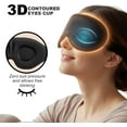 thumbnail image 3 of Sleep Mask –Soft Silk Eye Covers with Adjustable Strap & Soft Ear Loops, 3D Contoured Light Blocking Sleeping Mask for Travel, Naps & Relaxation, 3 of 7
