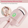 thumbnail image 3 of Heated Eyelash Curlers,Eyelash Curlers with Comb, Heated Lash Curler2 Heating Modes for Natural Curling (Pink), 3 of 7