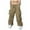 Khaki, variant on Leesechin Men's Baggy Cargo Pants Trendy Casual Parachute Pant Loose Fit Harem Joggers with Pockets for Streetwear