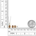 thumbnail image 2 of Gem Stone King 3.84 Ct Brown Tiger Eye E-F Lab Grown Diamond 925 Silver and 10K Yellow Gold Pendant and Earrings Jewelry Set, 2 of 3