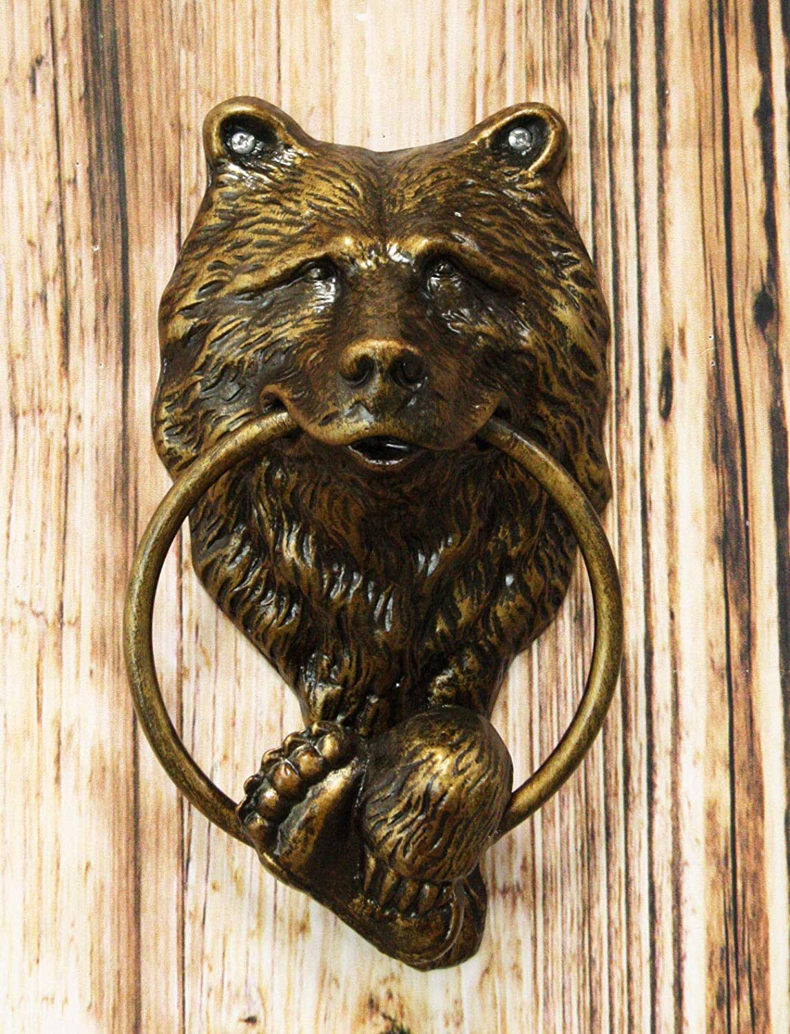 Black BEAR Head Grizzly Brown Bear KNOB Rustic Cabinet DRAWER PULL Cabin Decor