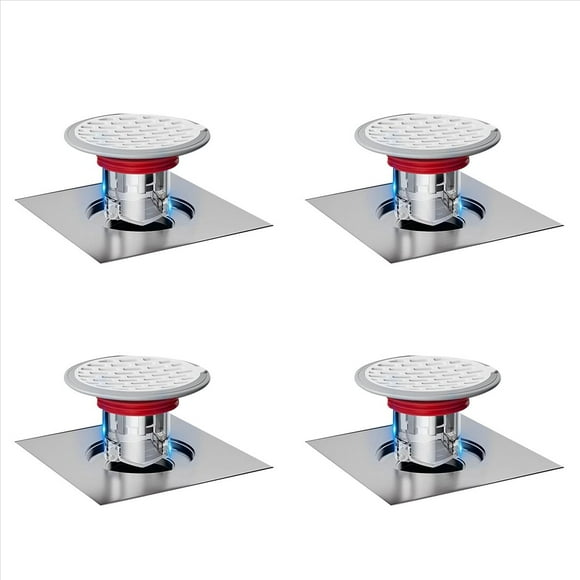 4X PrevencióN de Reflujo de Drenaje de Piso de Ducha: VáLvula Unidireccional, Cubierta Antiolor de Alcantarillado (Calibre de InstalacióN: 32-75 Mm/1,26-2,95 Pulgadas)