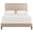 thumbnail image 4 of SAFAVIEH Hathaway Modern Tufted Bed Frame with Nail Heads, Twin Taupe, 4 of 8