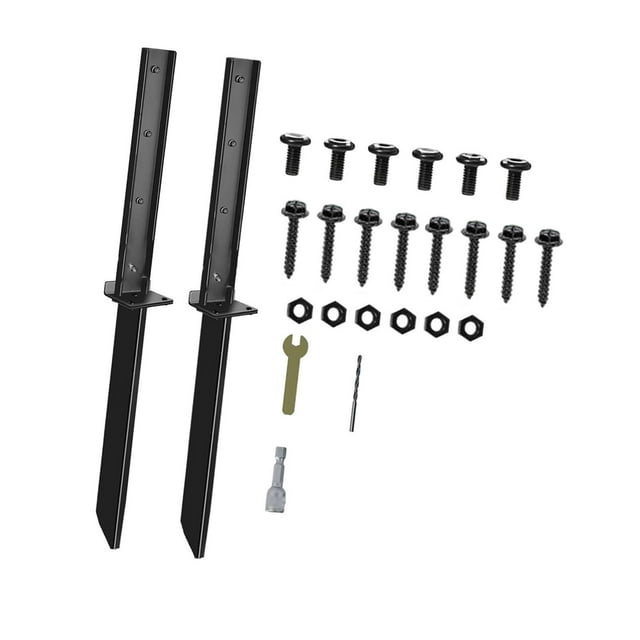 Post de la valla Pecho de reparación de desgaste de servicio pesado Post Stakes de soporte para reparación del patio Post de la valla de madera rota 2 Kit de reparación