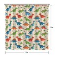 thumbnail image 5 of Beige Colorful Dinosaur Pattern Shower Curtain 72"x72" ,Bathroom Decorative Shower Curtains Set with 12 Hooks,Modern Waterproof Washable Shower Curtain, 5 of 6