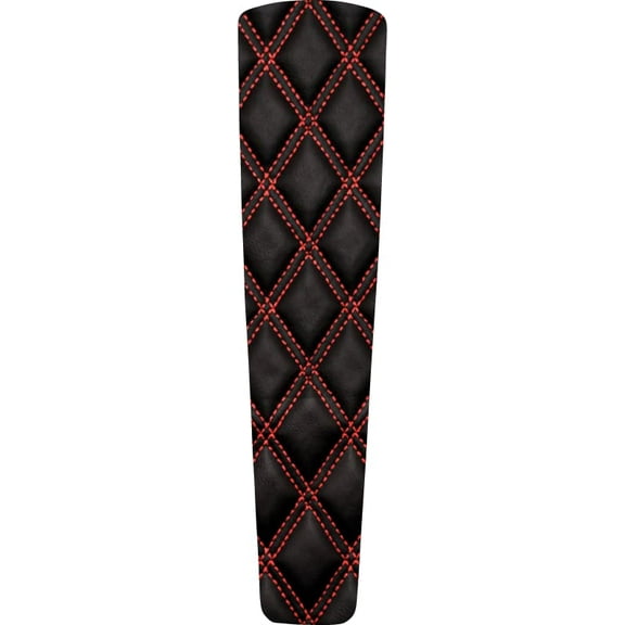 Kustom Cycle Parts Aftermarket Faux Leather Stitching Design Plastic Dash Panel Console Insert! Fits Harley Davidson 21  Street Glides & 21  Road Glides. Easy Install! (Red Stitching)