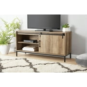 Mainstays TV Stand, for TVs up to 54", Rustic Weathered Oak Finish