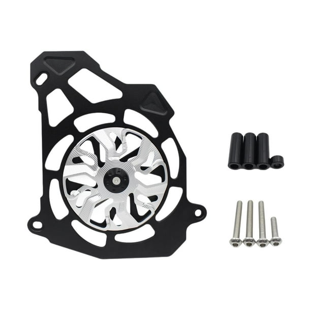Cubierta del ventilador,Cubierta de aleación de aluminio para ventilador rotatorio de motocicleta,Reemplazo de la cubierta del ventilador de la motocicleta Piezas prácticas,Reemplazo de Plata