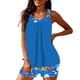 thumbnail image 3 of Traje de Baño de Mujer con Pantalones Cortos Torso Largo Cintura Alta Dos Piezas, Modesto Fluido Impreso Traje de Baño de Control Del Estómago para la Piscina de la Playa Verano, 3 of 6