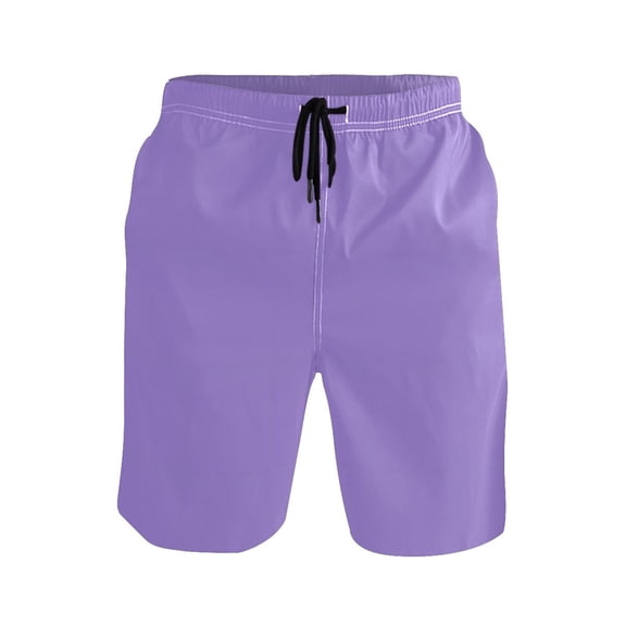 joogoo Men's Swim Trunks Light Purple Beach Shorts with Pockets M