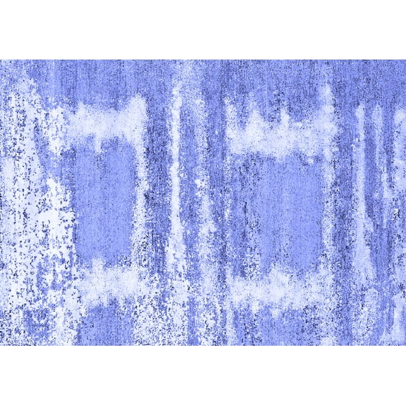 Ahgly Company Indoor Rectangle Oriental Blue Industrial Area Rugs, 5' x 7'