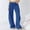 Blue, variant on Qulqfy Wide Leg Women Pants Black Casual Comfy Low Rise Fall Baggy Pants Womens Pants L