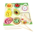thumbnail image 3 of Runquan Color Matching Toy Educational Preschool Tongs Color Classification Wooden Board, 3 of 8