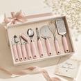 thumbnail image 7 of 7Pcs Kitchen Gadget Set, Stainless Steel Cooking Utensils with Comfort Grip Handles, Pink Kitchen Accessories for Cooking, Baking and Food Preparation, Home Kitchen Essentials, 7 of 7