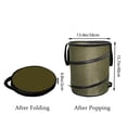 thumbnail image 5 of Camping Trash Can, Pop-Up Trash Can/Recycle Bin, Reusable Yard Waste Bags/Lawn Bags/Leaf Bags, Car Garbage Can, Foldable Camping Recycling Bin 2-Pack (Green10gallons), 5 of 14