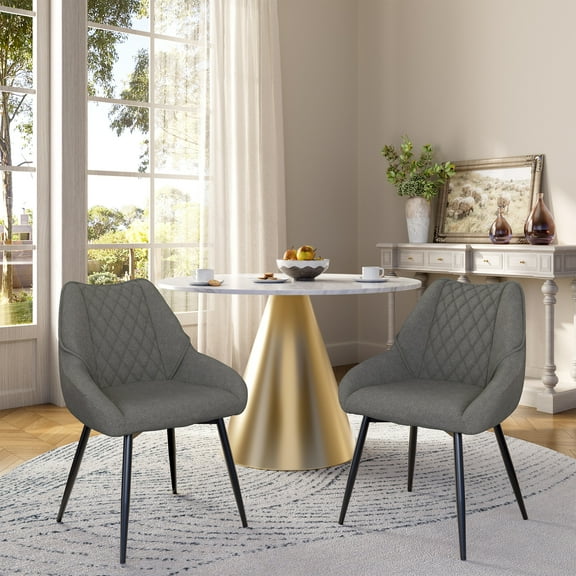 Clihome Fabric Soft Dining Chairs (Set of 2)