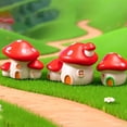 thumbnail image 4 of Cute Mushroom House Ornament, Miniature Resin Tabletop Decor for Fairy Garden, DIY Terrarium & Mini Landscape Accessories, Charming Desk Decor, 4 of 5
