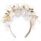thumbnail image 1 of wonima11 Hairband - Handmade 50th Birthday Crown with Flowers and Pearls for Women, 1 of 1