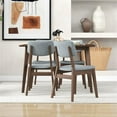 thumbnail image 4 of Akira Modern Solid Wood Walnut Kitchen & Dining Room Table and Chairs for 4, 4 of 7