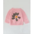 thumbnail image 1 of Woonie Crochet Sweater with Floral Petal Appliques, 1 of 3