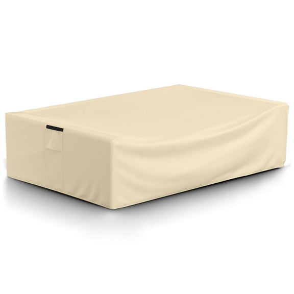 Heavy-Duty Patio Furniture Covers,Waterproof Outdoor Couch Sectional Sofa Set Cover,Anti-UV Couch Cover with Beige