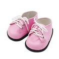 thumbnail image 1 of fastboy Cadeaux Faits à la Main Poupée Chaussures à Bout Rond en Peluche Cuir PU Accessoires de Poupée Jouet Chaussures de Poupée Rose, 1 of 6