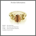 thumbnail image 5 of Gem Stone King 1.50 Ct Oval Brown Tiger Eye 18K Yellow Gold Plated Silver Ring, 5 of 5