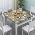 thumbnail image 3 of Dog Breeds Square Fitted Tablecloth with Elastic Edge,Square Table Cover,Washable Elastic Table Cover for Home Kitchen Party Decor 34"x34", 3 of 6