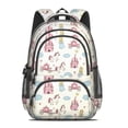 thumbnail image 2 of Princess and Carriage Beige Pattern Cute School Backpack Bag with Padded Back and Adjustable Shoulder Straps 16.9 X 12.6 X 5.9 Inches, 2 of 5