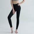 thumbnail image 2 of Pantalones de yoga de cintura alta para mujer, ajustados, de color melocotón, para correr, de secado rápido, para fitness, 2 of 4