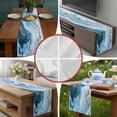 thumbnail image 5 of Burlap Table Runner 36 Inches Long,Marble Texture Watercolor Blue Non-Slip Kitchen Table Runners for Dining Room Everyday Use Party Table Decorations Abstract Fluid Art Seamless, 5 of 9