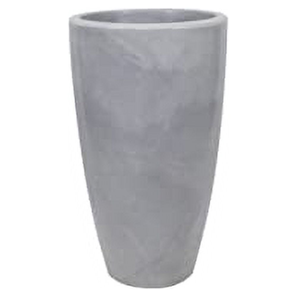 Ecobo 20.9 inches Eco-Friendly Round Pot Planter Vicenza Indoor/Outdoor use, Durable, Versatile & Lightweight, Designed by Brazilian Artisans, Contemporary All-Weather Design –Grey