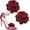 Red, variant on Decorative Shoe Clips, Removable Bow Clip Flower Rhinestone Charms for Women Dress High Heels Accessories