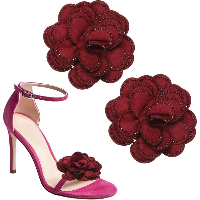 Decorative Shoe Clips, Removable Bow Clip Flower Rhinestone Charms for Women Dress High Heels Accessories