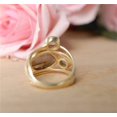 thumbnail image 2 of Womens Gold Plated Ring with Colorful Moonstone Shell Design Inlaid Artificial Gems and Semi Precious Stones Fashion Jewelry Gift for Her, 2 of 5