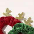 thumbnail image 4 of Chouchou en Flanelle de Noël avec Bois de Cheval Mignon, Élastique pour Queue de Cheval, 4 of 10