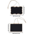 thumbnail image 2 of 10pcs Blackboard Slate Decanter Tag 2 Styles 2.3"x3.3" Wooden Chalkboard Signs Table Numbers Tags Liquor Decanter Labels with Hanging String, 2 of 9