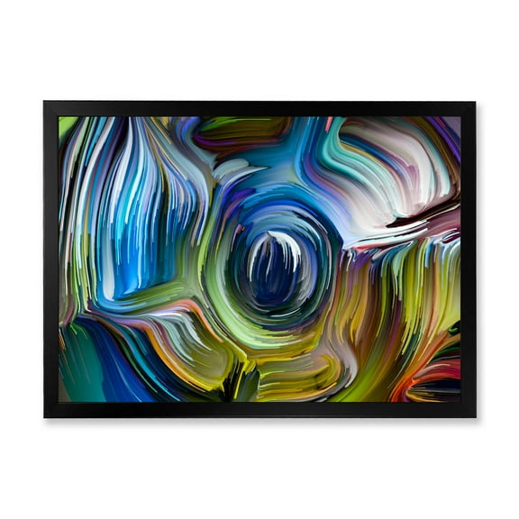 Designart 'Colour Spiral Fusion' Modern Framed Art Print