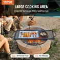 thumbnail image 2 of VEVOR X-Marks Fire Pit Grill Grate, Rectangle Cooking Grate, Heavy Duty Steel Campfire BBQ Grill Grid with Handle & Support X Wire, Portable Camping Cookware for Outside Party Gathering, 44 Inch Black, 2 of 9