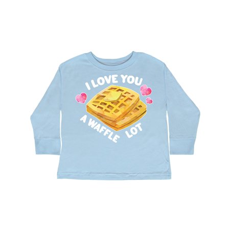 

Inktastic Valentine s Day I Love You a Waffle Lot with Hearts Gift Toddler Boy or Toddler Girl Long Sleeve T-Shirt