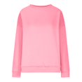 thumbnail image 3 of VISALY Pullover Crewneck Sweatshirt for Womens Plus Size Sweatshirts Casual Pullover Long Sleeve Shirts Soft Comfy Loose Fit Top Tunic Sweatshirts Lightweight Sweatshirt Pink S, 3 of 8