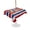Navy, Red, White, Silver, variant on Outdoor Tablecloth with Umbrella Hole for Patio/Picnic/Party/Camping, Patriotic Gnomes Waterproof Table Cloth Square Cover Washable, Independence Vintage Blue Red Striped (54"x 54")