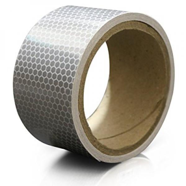 XFasten Reflective Tape 2 Inches by 5 Yards White and Silver 