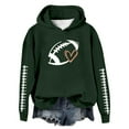 thumbnail image 1 of Chandail à Capuchon de Football Baseball pour Femmes avec Col Rond et Manches Longues, 1 of 4