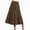 Brown, variant on Women Button Front A-Line Maxi Skirt Elastic Waist Casual Boho Loose Ankle Length Summer Skirt, Brown L