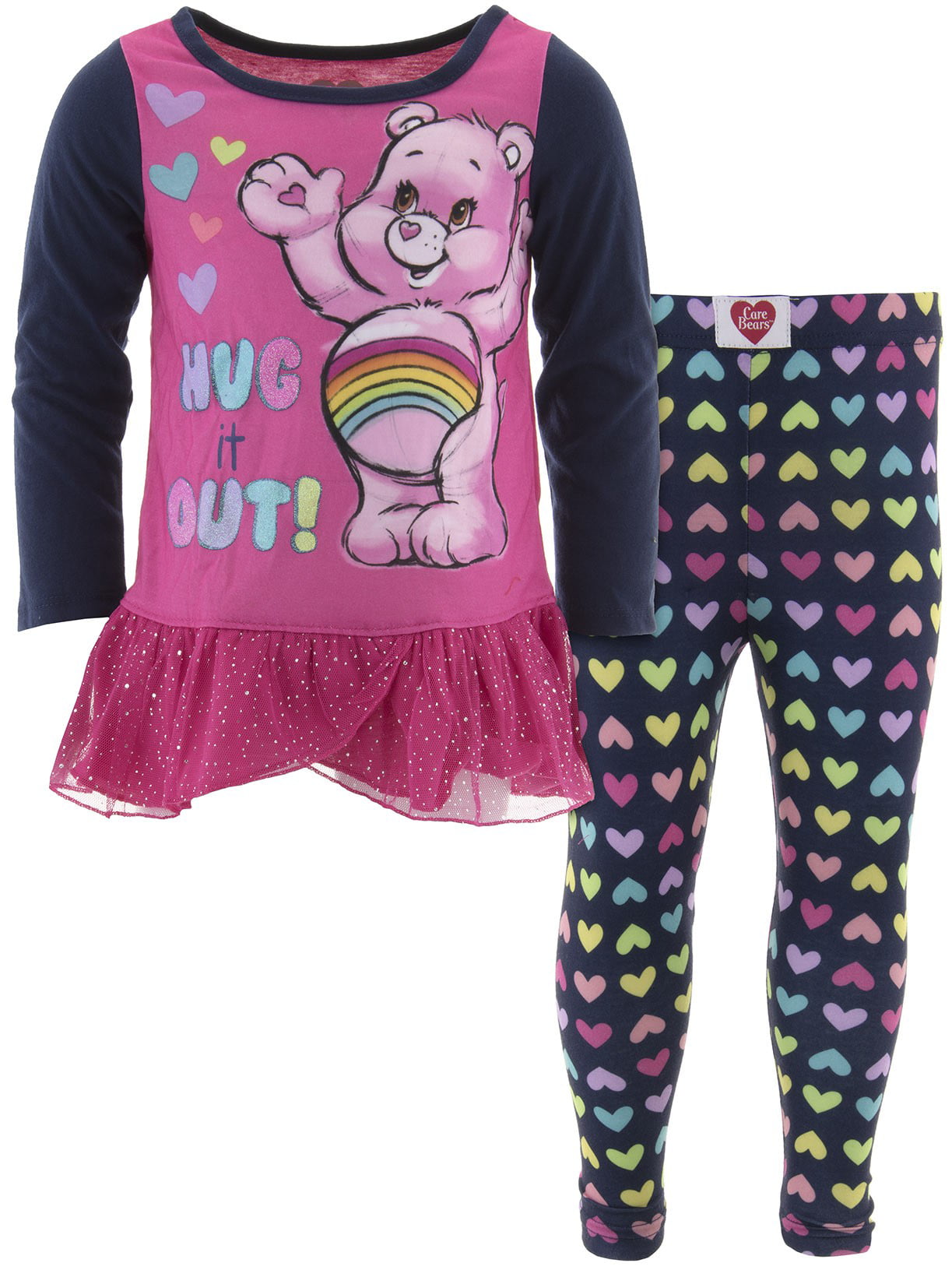 Care Bears Girls Hug It Out Pajamas - Walmart.com.