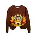 thumbnail image 5 of VKOYWKM Sweatshirt for Women Thanksgiving Long Sleeve Fall Sweatshirt Thanksgiving Turkey Graphic Sweatshirts Oversized Loose Crew Neck Pullover Vintage Thankful Sweatshirt, 5 of 6